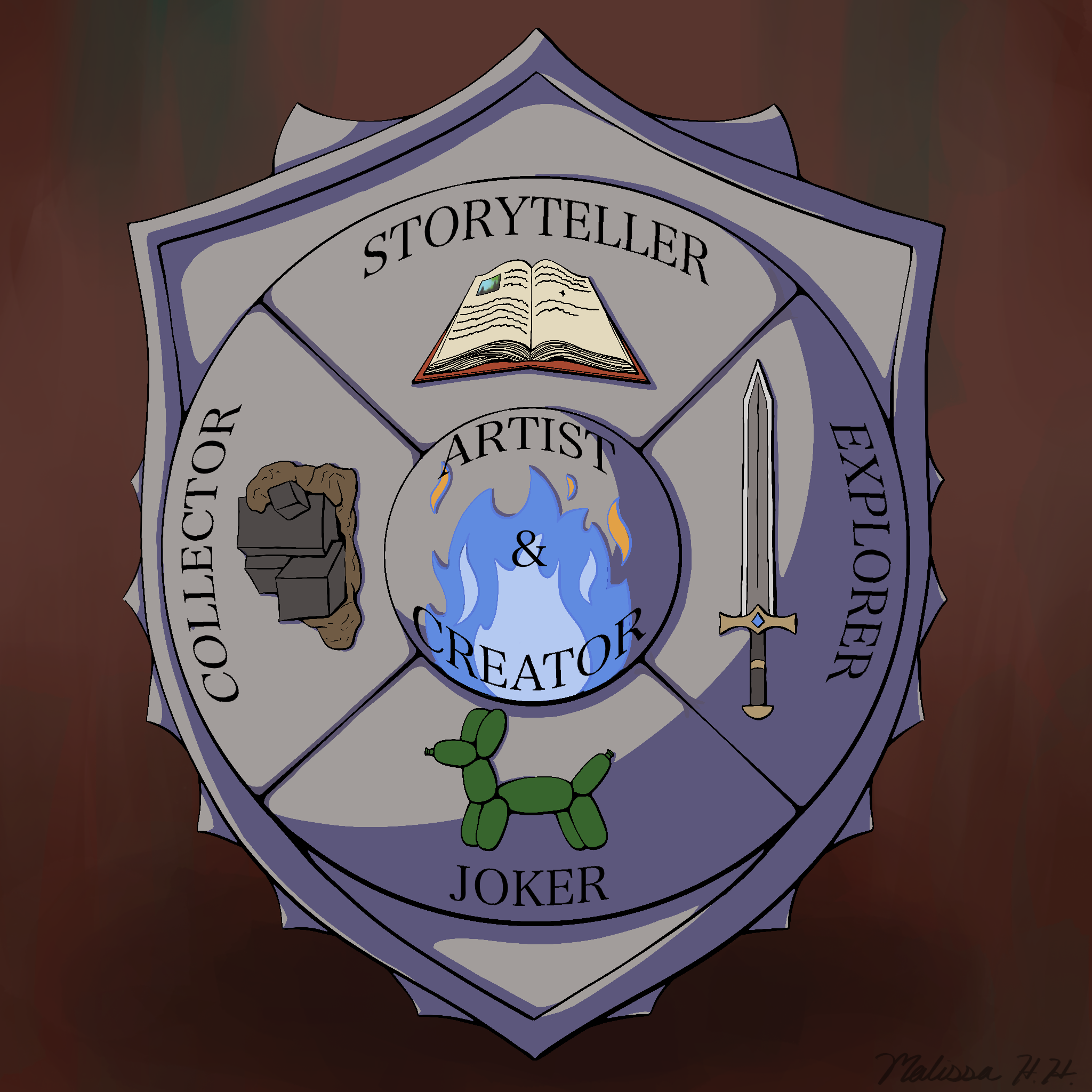 Play Personalities Crest. Procreate.