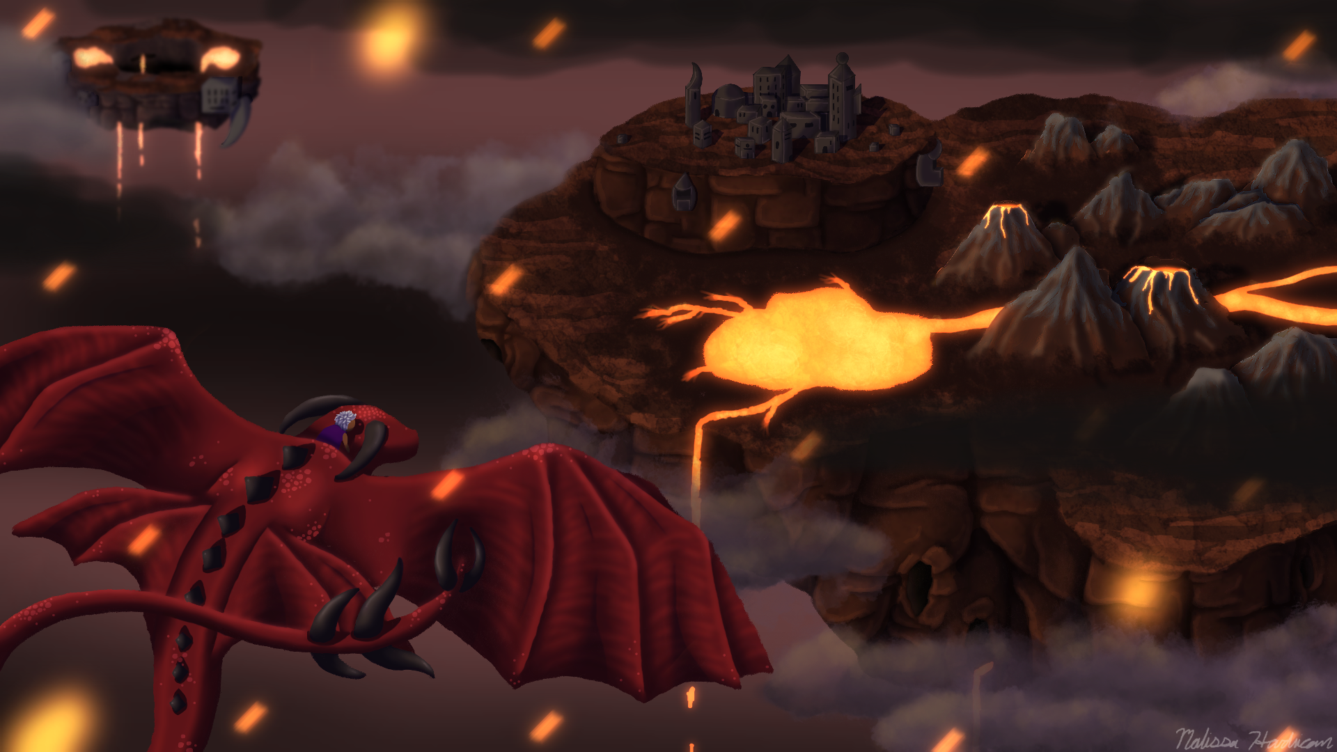 The Floating Islands of Fy. Procreate. 