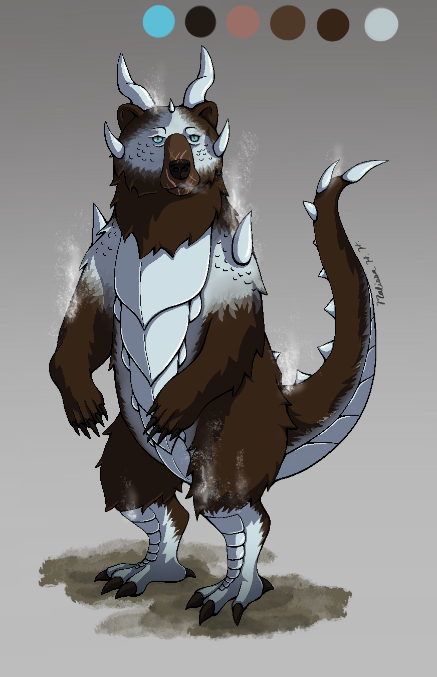 Dragon Bear Concept. Procreate. 